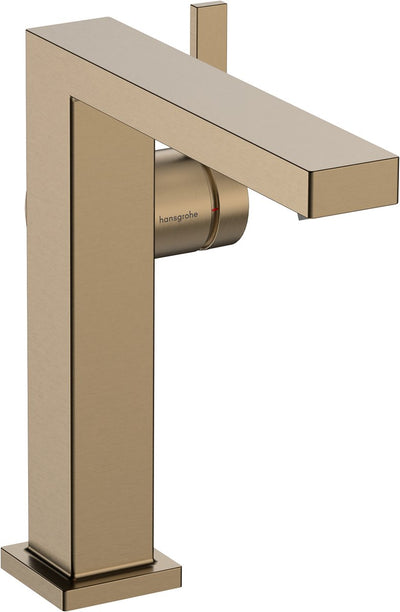 Hansgrohe tecturis e - robinet de lavabo - commande à levier unique - démarrage à froid à économie d'énergie - avec bouchon de vidange - taille 150 mm - bronze brossé