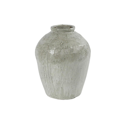 Countryfield vase gayle blanc vert 23,5xh30,5cm