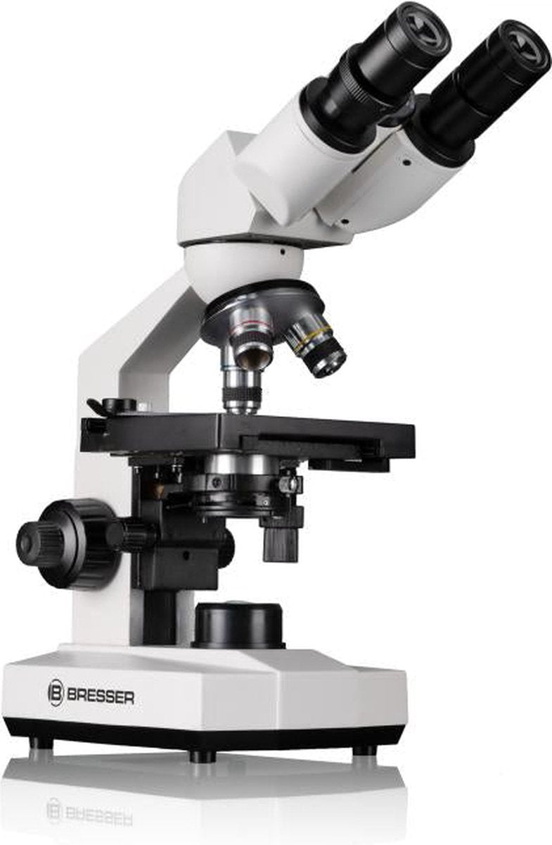 Bresser erudit basic binomicroscope 40x-400x – jumelles, éclairage LED, étui adaptateur pour smartphone – pour les loisirs scolaires