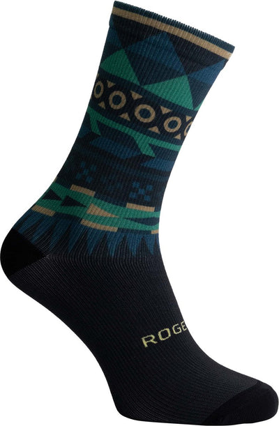 Rogelli chaussettes de cyclisme aztèques - homme - vert, sable - taille 36-41