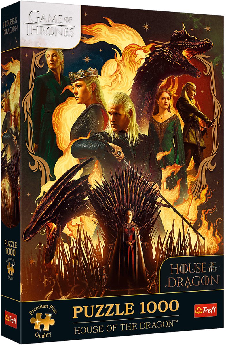 Puzzle Trefl Maison du dragon - Jeu des trônes 1000 pièces.