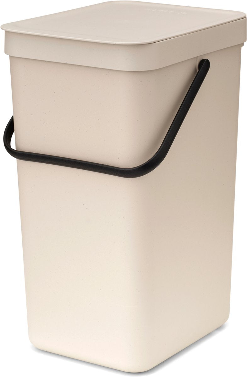 Brabantia sort go poubelle - 16 l - beige doux