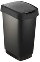 Rotho salsa - poubelle - couvercle pivotant - 50l - sans BPA - noir
