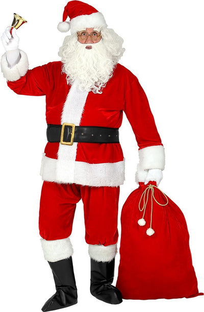 Finidi Costume de Père Noël de luxe enneigé