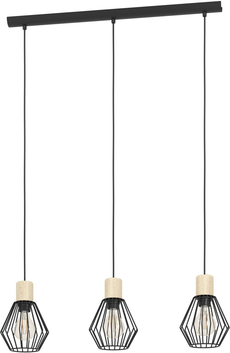 Eglo palmorla - suspension - e27 - 76 cm - marron noir