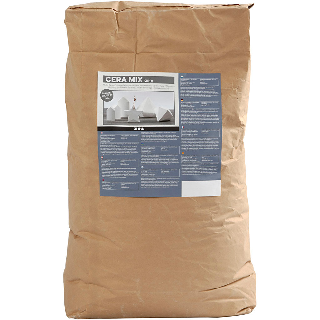Creativ company cera-mix super mélange à plâtre, blanc, 25 kg 1 boîte