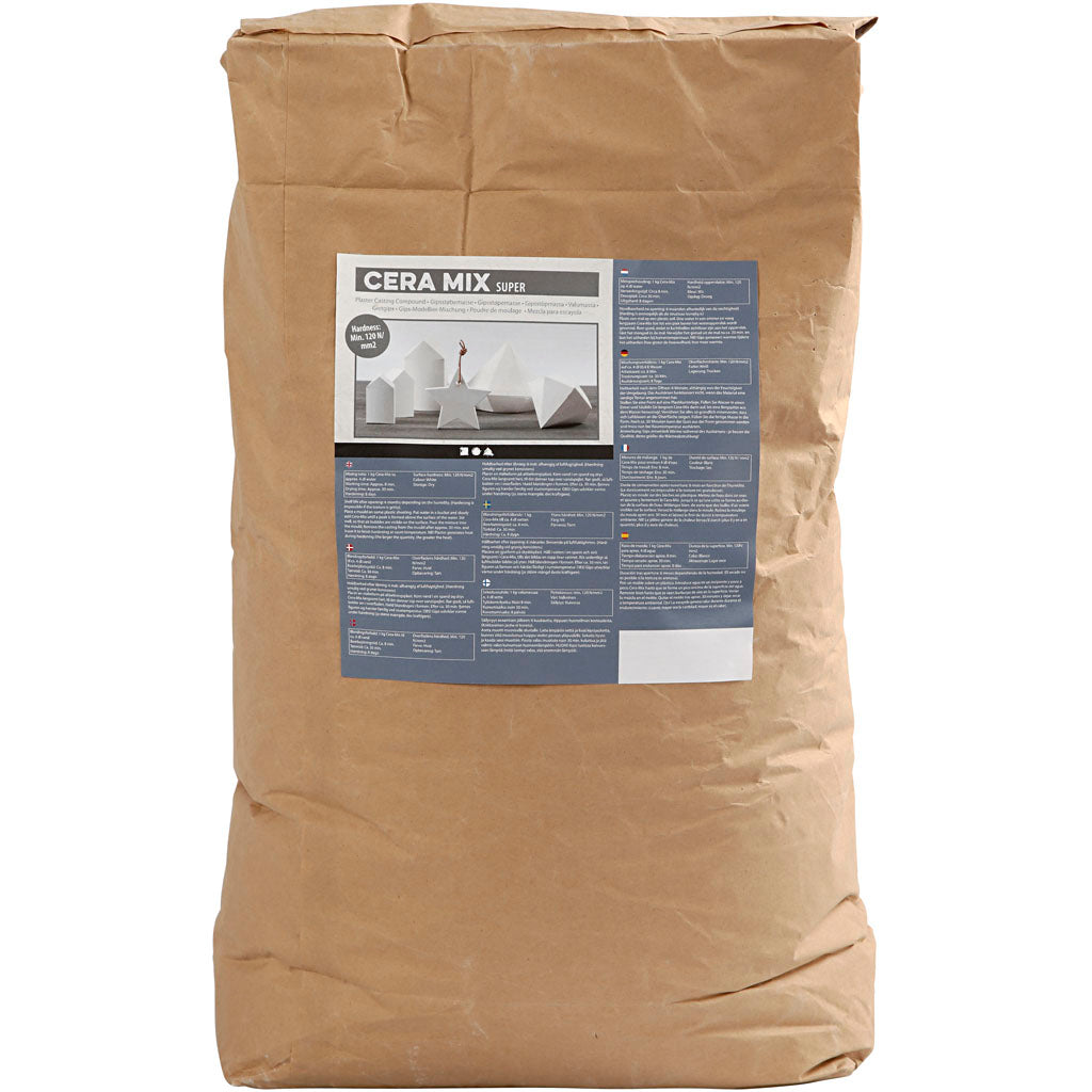 Creativ company cera-mix super mélange à plâtre, blanc, 25 kg 1 boîte