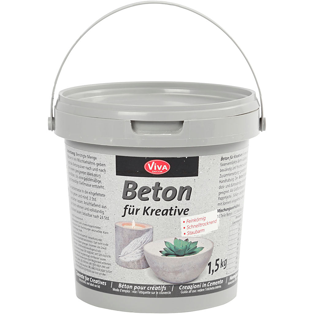 Viva Decor Hobby Béton, gris, 1500 g 1 boîte