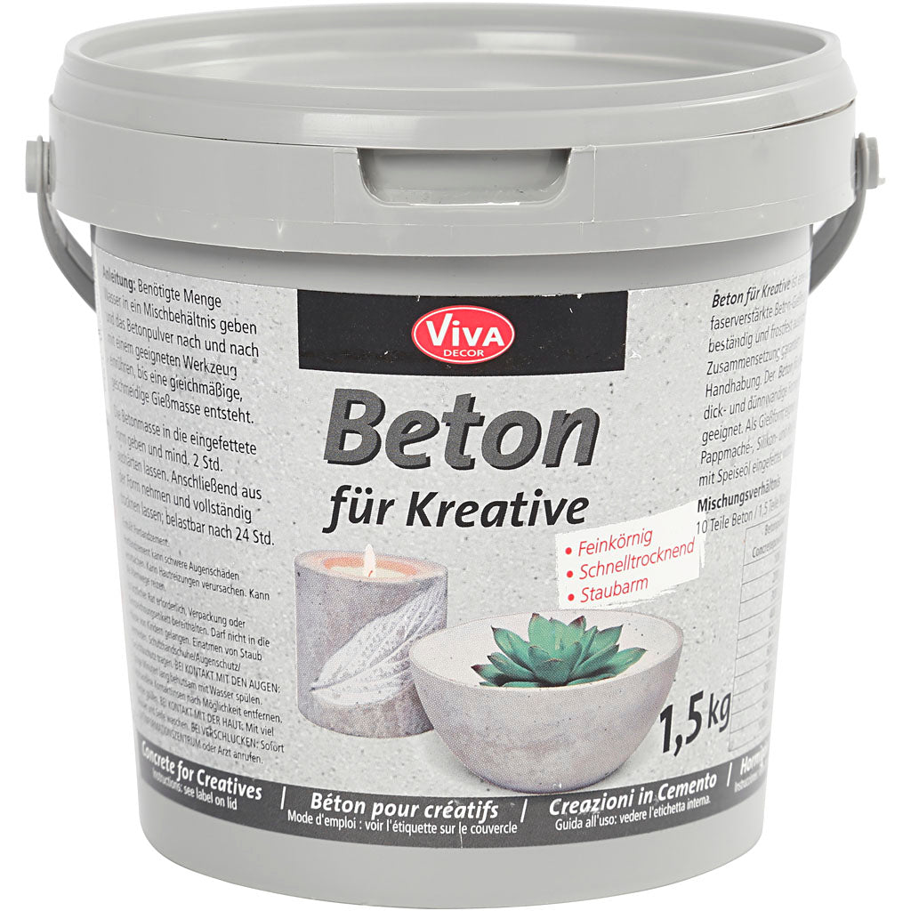 Viva Decor Hobby Béton, gris, 1500 g 1 boîte