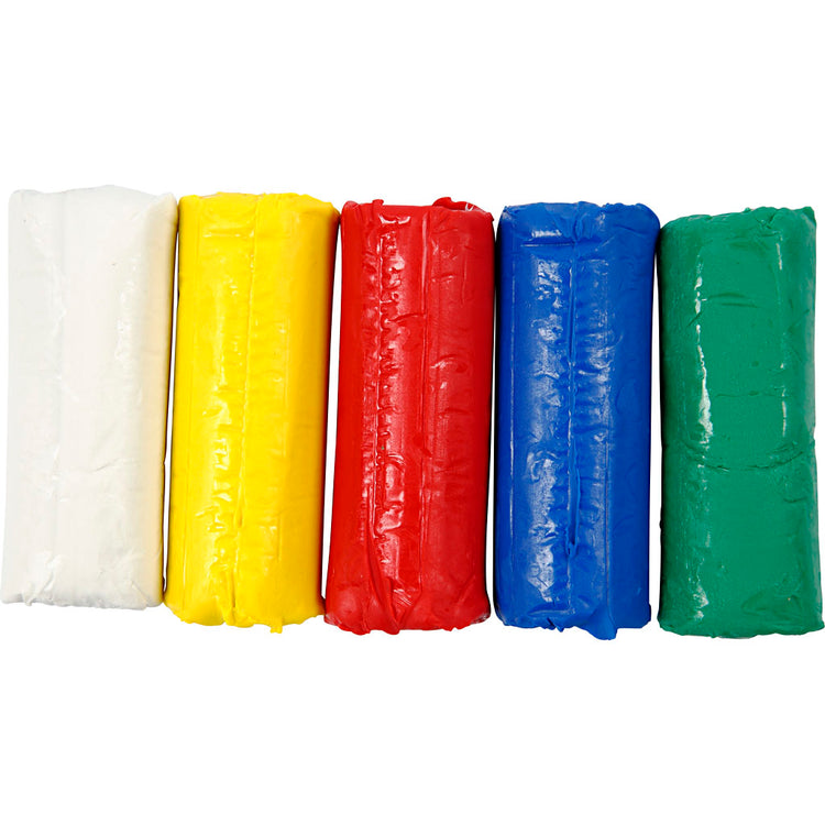Pâte à modeler Creativ company, h : 9,5 cm, différentes couleurs, 5x80 g 1 boîte