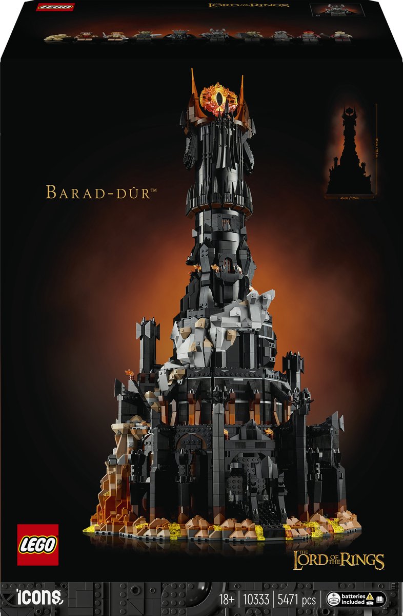 Lego le seigneur des anneaux barad-dûr - 10333