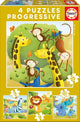 Puzzle Educa - 4 puzzles progressifs