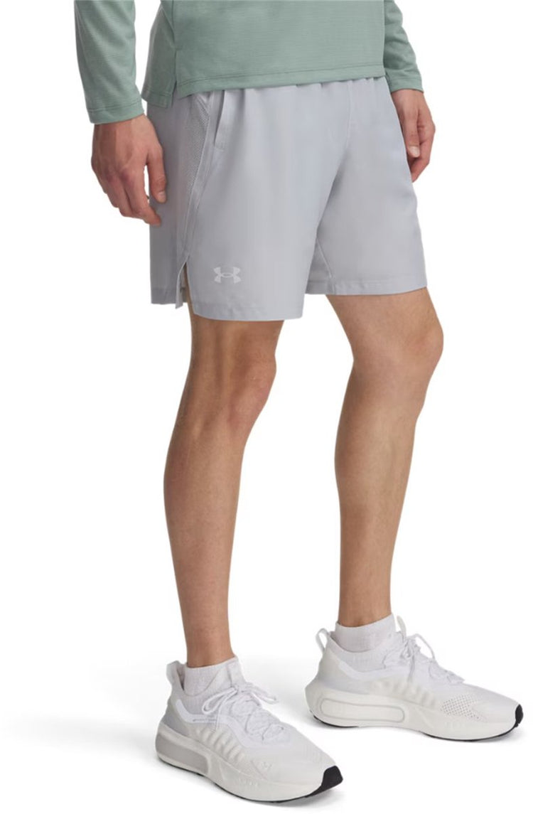 Under armour ua launch 7'' shorts-pantalon de sport homme gris - mod gris blanc réfléchissant