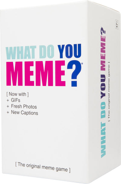 Qu'est-ce que tu meme ? jeu de base (nouvelle édition) incluant désormais du contenu gifs actualisé par relatable, le jeu pour les amateurs de mèmes