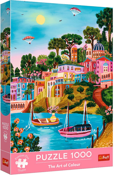 Puzzle Trefl 1000 pièces - Syros Grèce FSC Mix moderne.