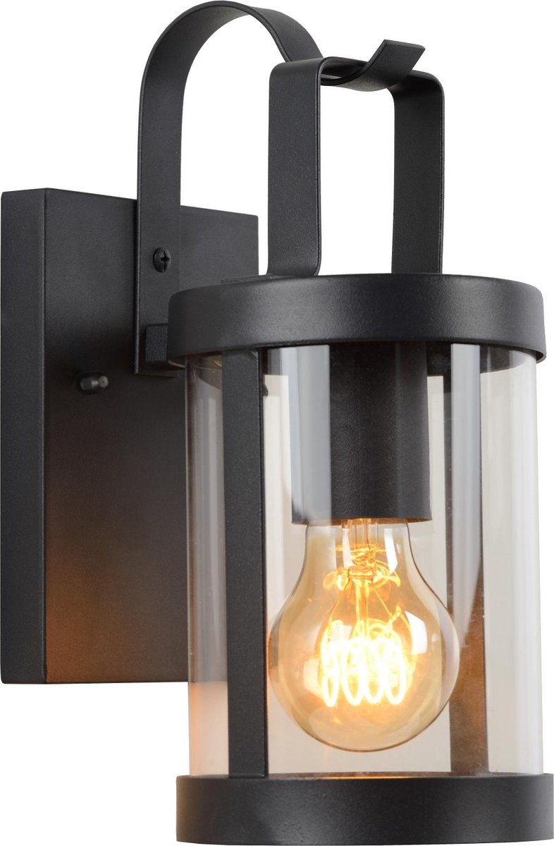 Lucide lindelo - applique intérieur extérieur - 1xe27 - ip23 - noir