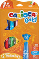 Carioca lot de feutres teddy marqueur 1+ multicolore 12 pièces