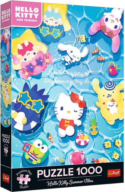 Puzzle Trefl 1000 pièces - Hello Kitty Summer Vibes - Premium Plus Carton.
