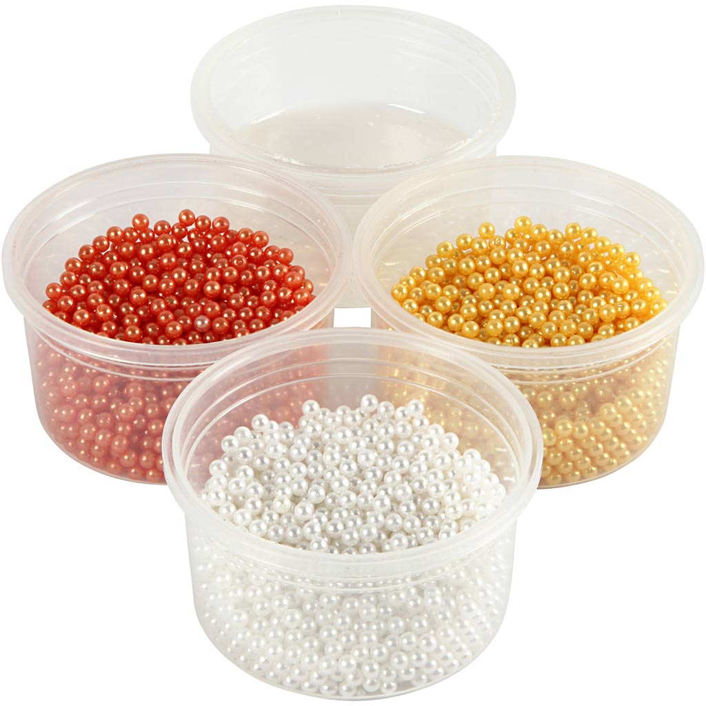 Argile perlée ®, orange, blanche, jaune, 3x25+38 gr, 1 set