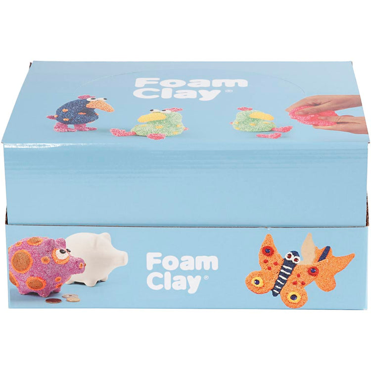 Foam Clay ®, couleurs pailletées, couleurs métallisées, 12 sets 1 boîte