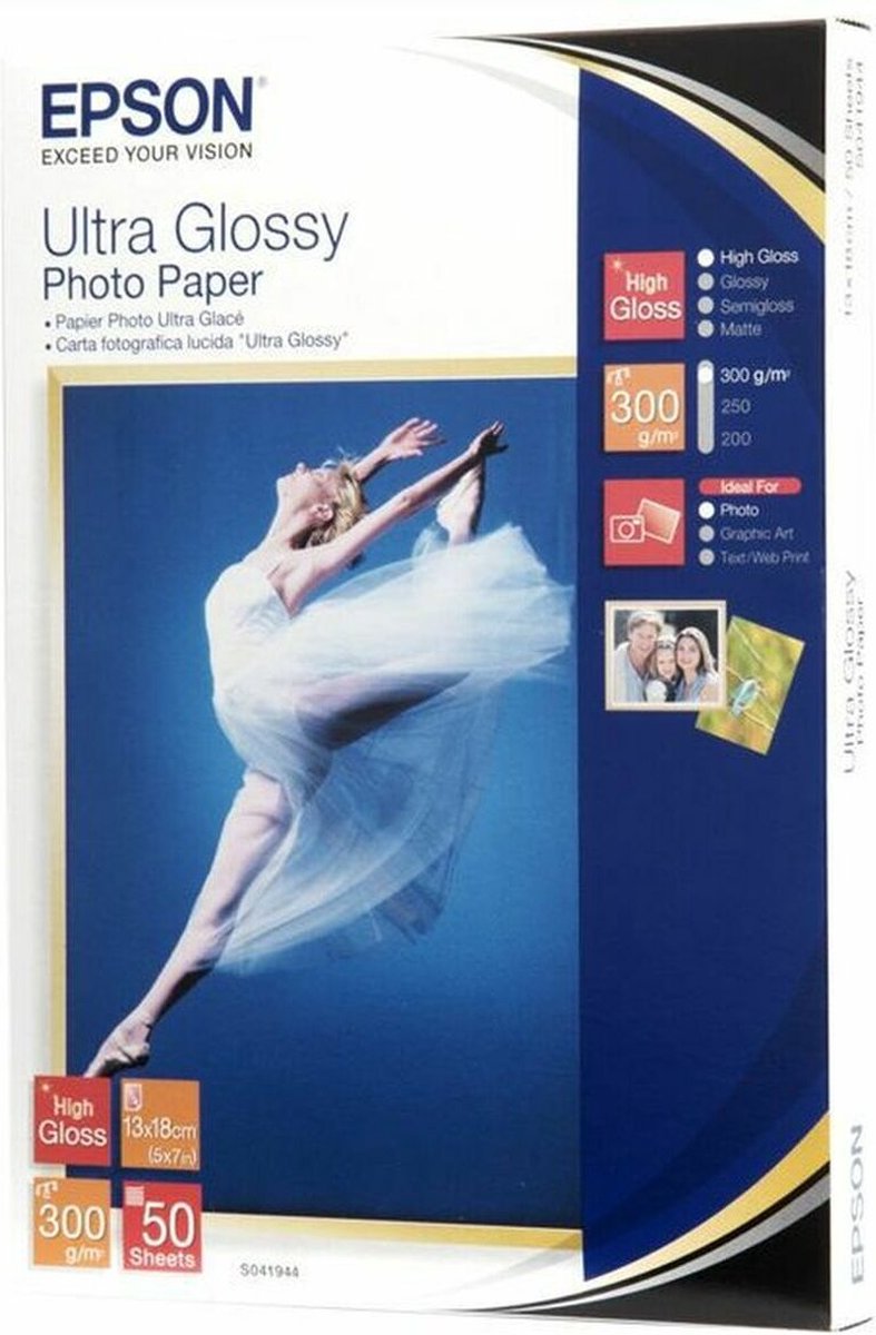 Epson c13s041944bh papier photo ultra - 13x18cm 50 feuilles