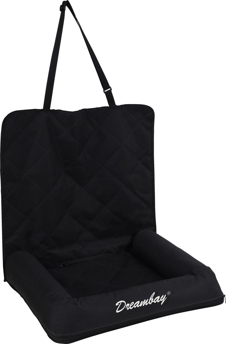 Siège auto Flamingo pour chien – siège auto dreambay noir – 59x50x58cm – hydrofuge sûr – housse lavable