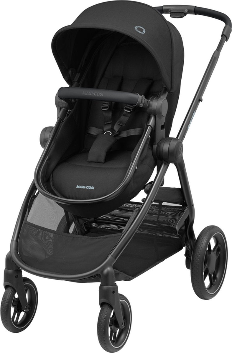 Poussette Maxi-cosi zelia³ - noir essentiel (cadre noir + cuir noir)