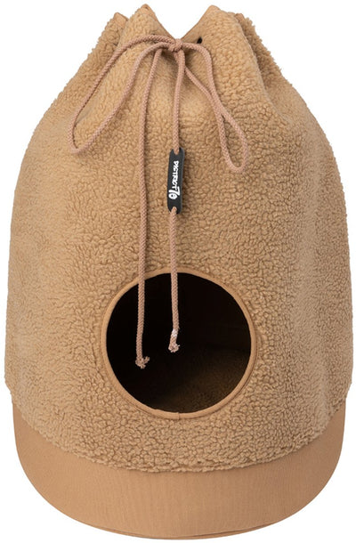 District 70 casa teddy - maison pour chat tendance en tissu super doux - dimensions 45 x 45 x 60 cm - moka