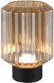 Rl vis ta lumière réalité seigneur - lampe de table - noir mat - incl. 1x smd 2w - fonction tactile - rechargeable - verre fumé