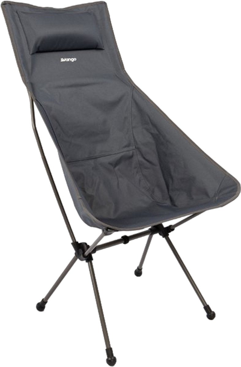 Vango micro chaise haute - chaise de camping - structure en acier - polyester endurant - dossier haut avec appui-tête - pliable de manière compacte - poids 1,8 kg - charge max. poids de transport 120 kg - sac de transport inclus