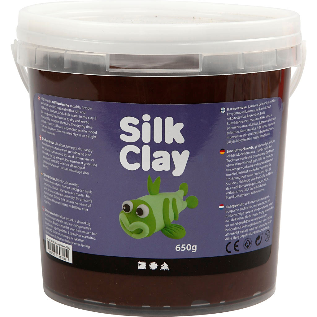 Argile Silk ®, marron, 650 gr 1 seau