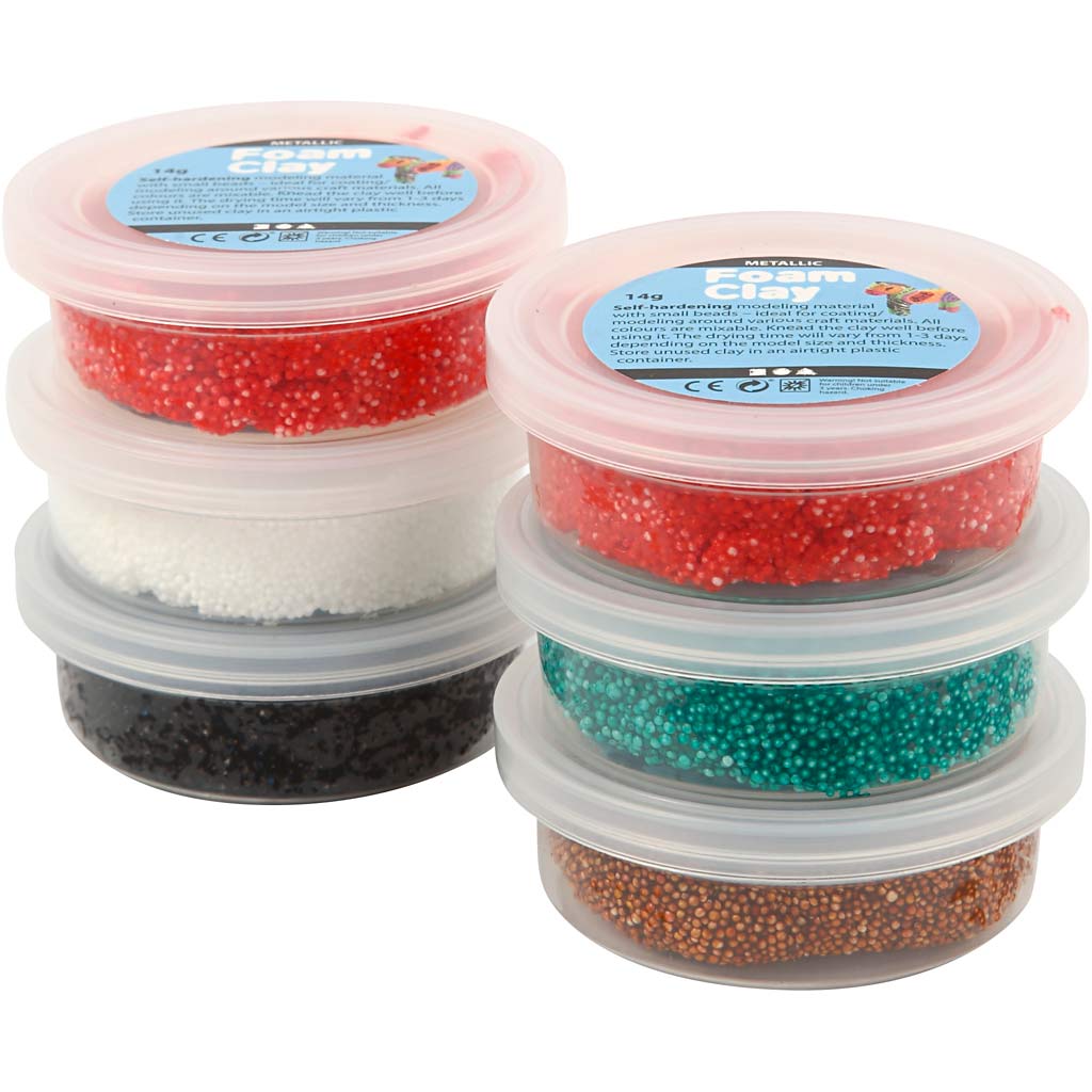 Argile Foam ®, peinture de Noël, 6x14 gr 1 boîte