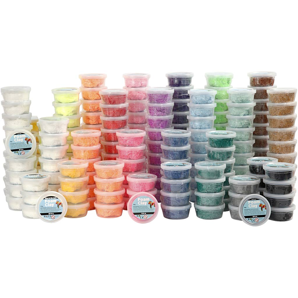 Argile Foam ®, divers coloris, boîte 21x10 1 boîte