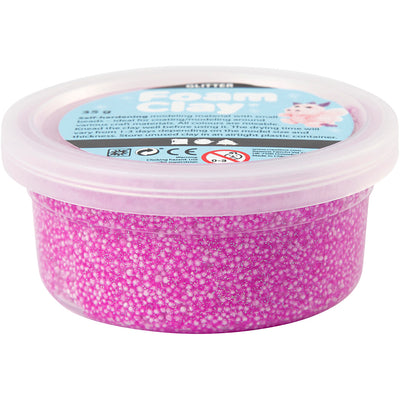 Argile Foam ®, pailletée, violette, 35 gr 1 boîte
