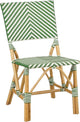Mica decorations chaise bistro mandox - l45,5 x l57 x h89 cm - rotin - vert foncé, blanc