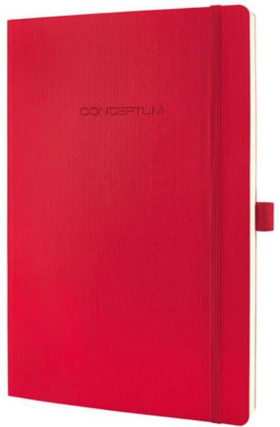 Carnet Sigel - conceptum pure - a5 - couverture souple - rouge - 194 pages - 80 grammes - ligne - si-co325