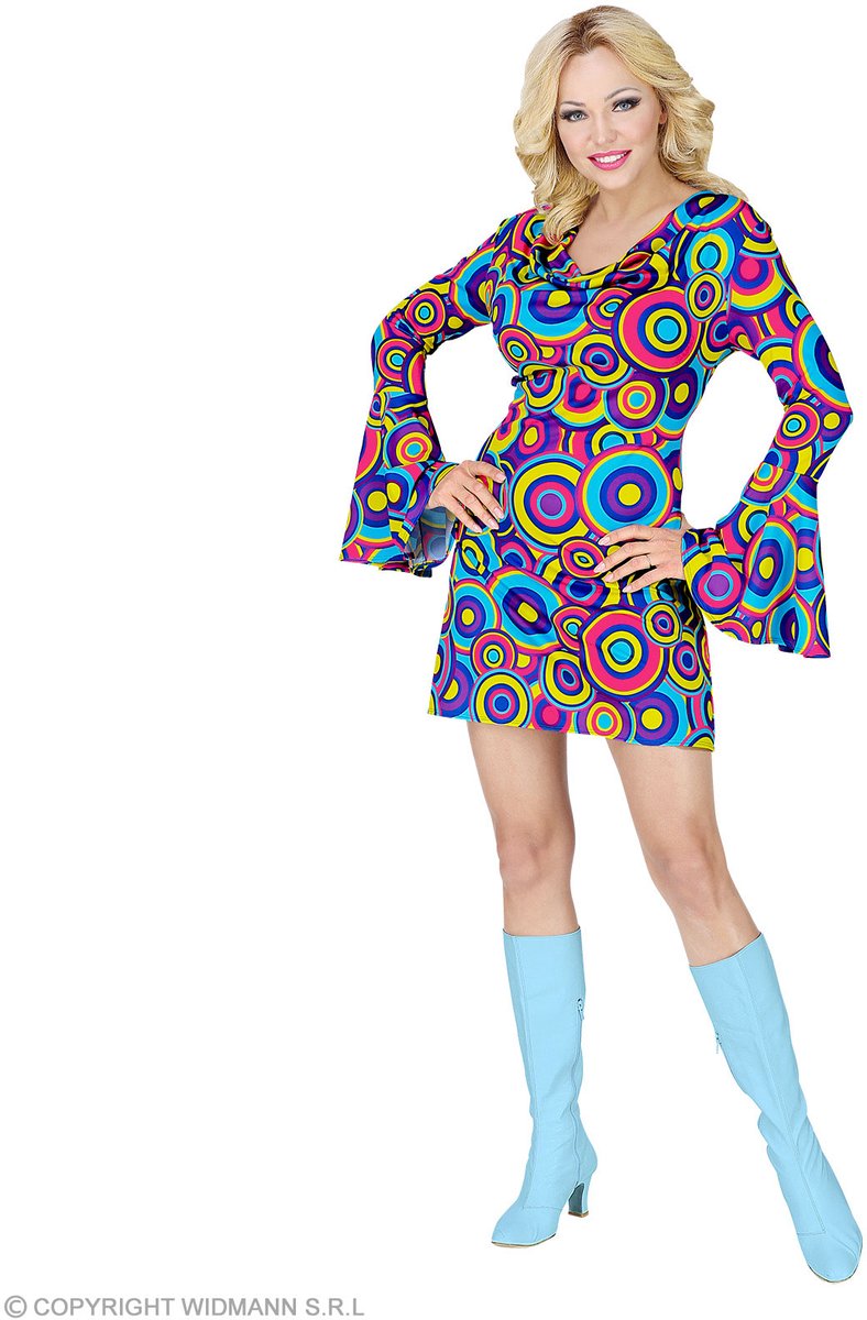 Robe disco Finidi marguerite années 70