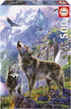 Educa - puzzle - 500 pièces - loups sur rochers