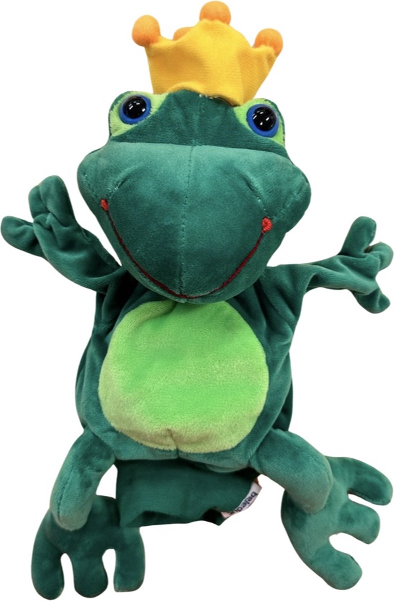 Beleduc - marionnette à gaine - roi grenouille - 22 cm