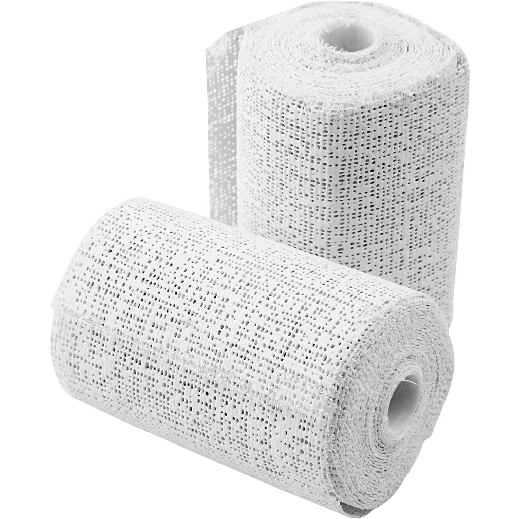 Creativ company enduit de gaze, l: 2,7 m, l: 7,5 cm, blanc, 2 rouleaux 1 carton