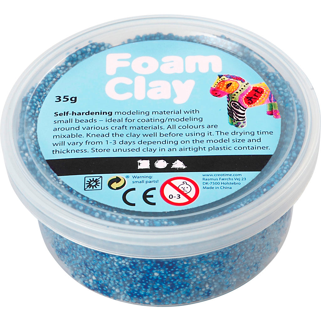 Argile en mousse - bleu, 35gr.