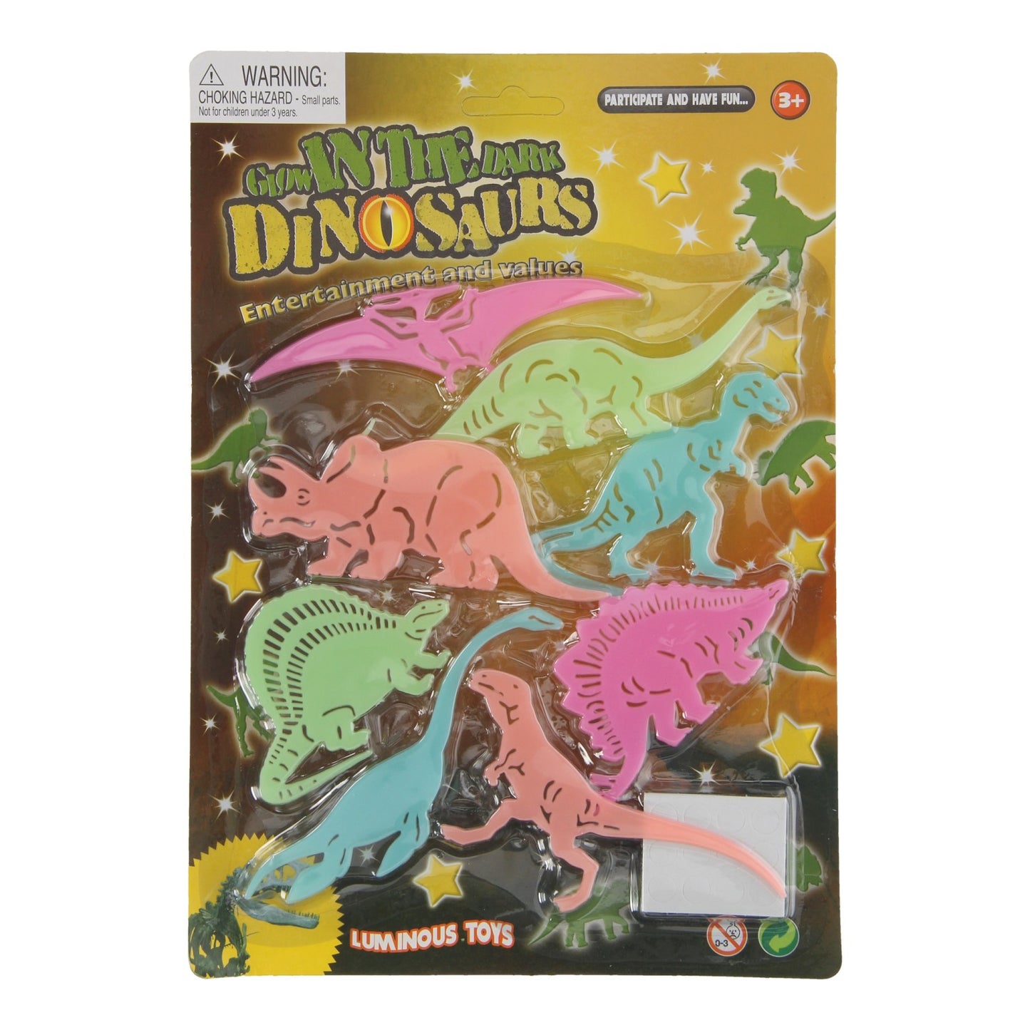 Dinosaures qui brillent dans le noir