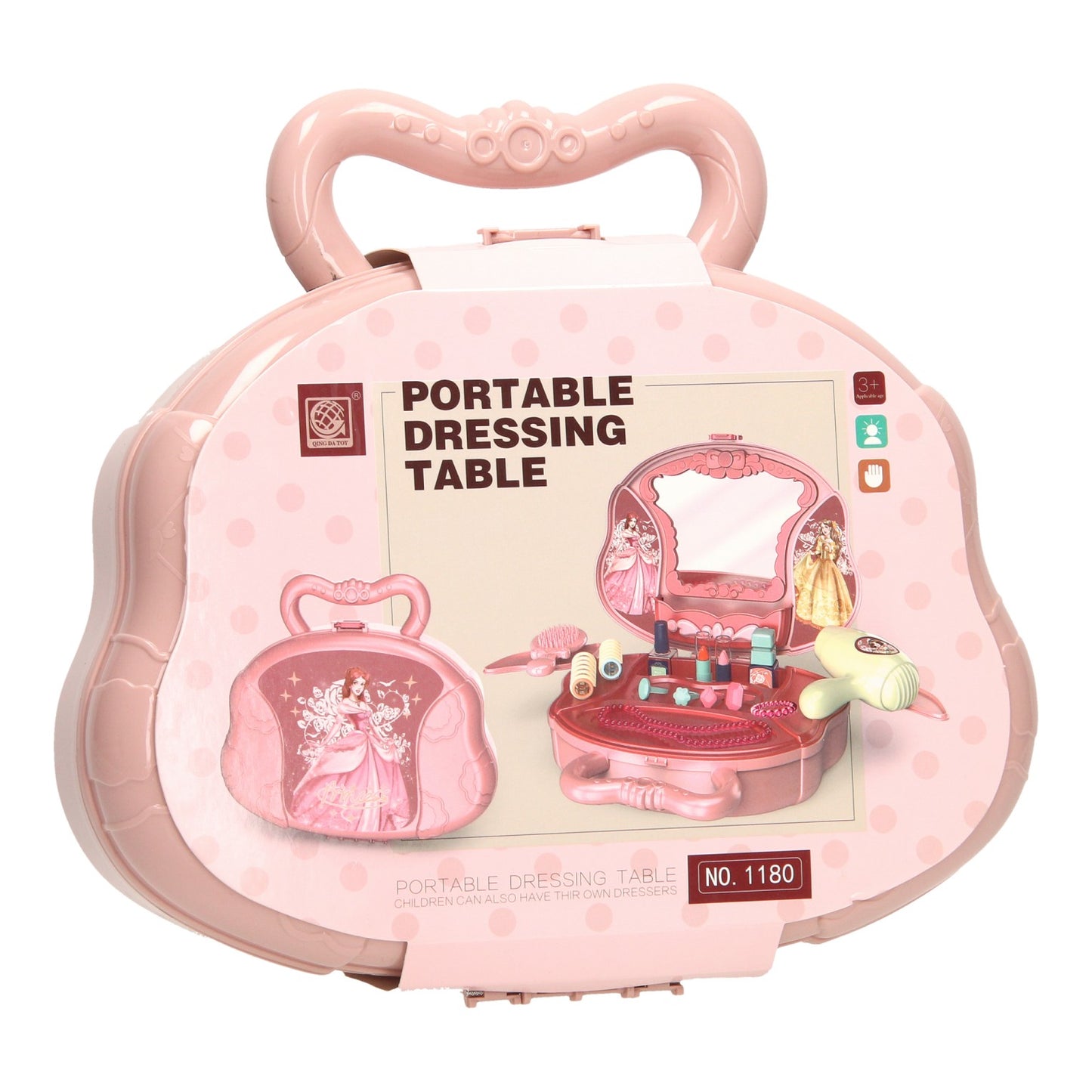 Table de coiffeuse beaute rose en cas de jeu