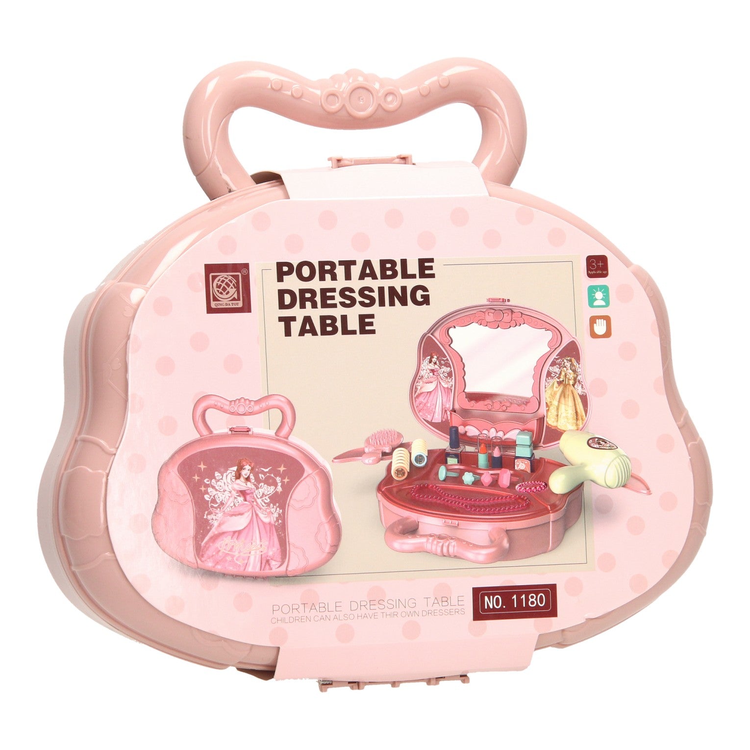 Table de coiffeuse beaute rose en cas de jeu