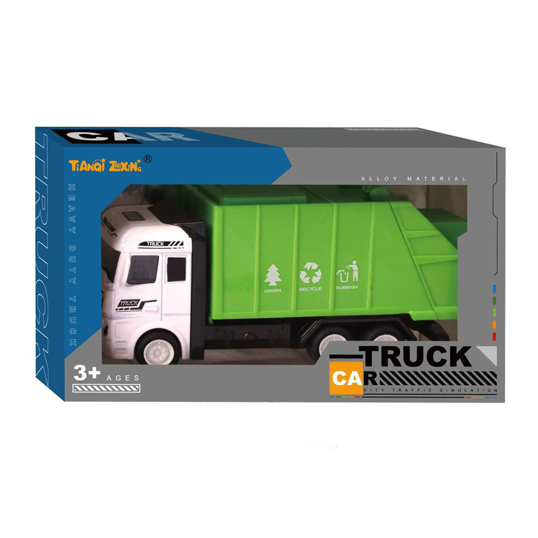 Tirez le camion arrière vert