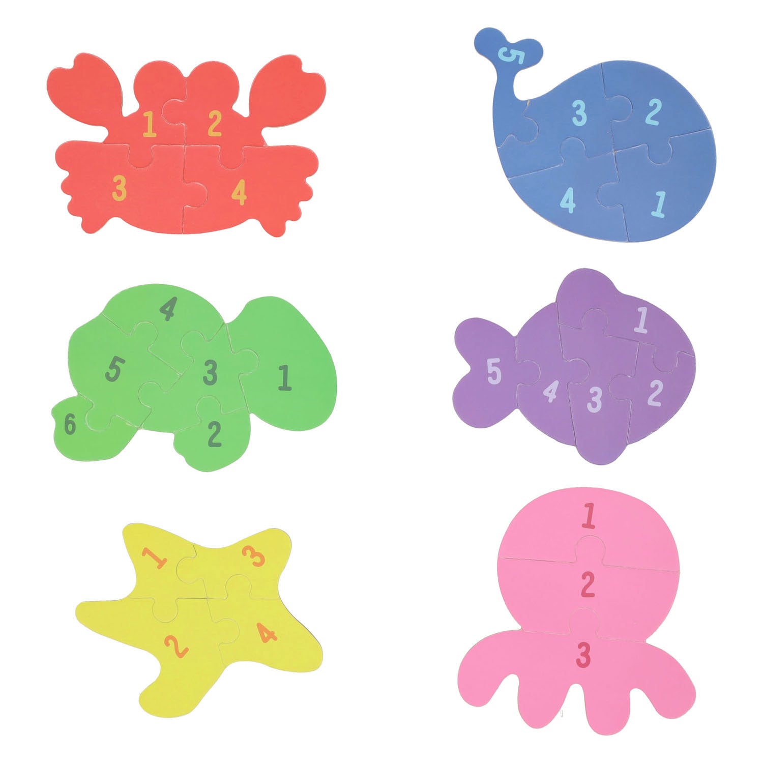 Mes 6 premiers puzzles dans le monde tan sous-marin