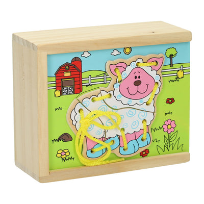 Ferme de puzzle en bois en bois, ensemble de 4