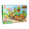 Blocs de construction et dinosaure à piste de marbre