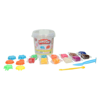 Coffret d'argile dans une boîte de rangement pour fabriquer des sucettes - 12 couleurs d'argile