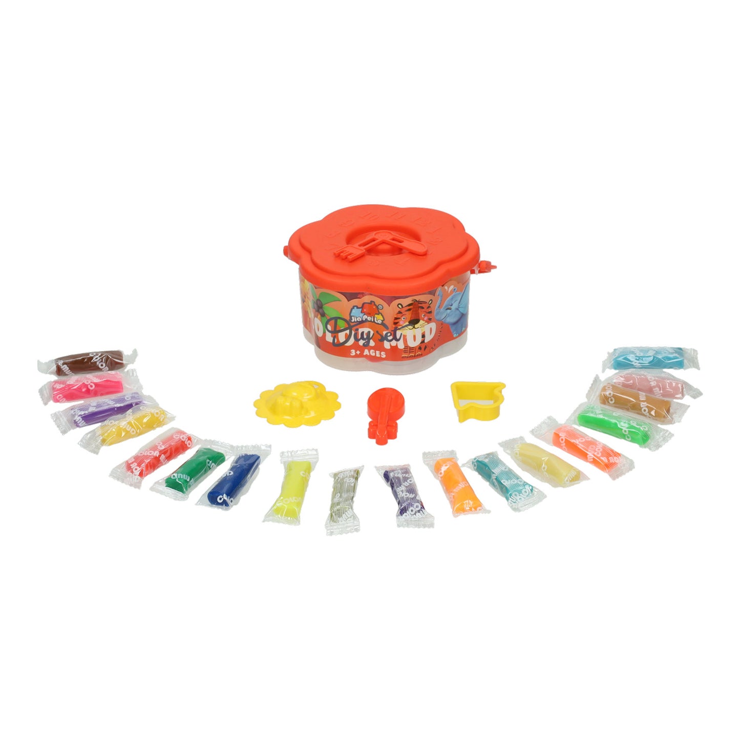 Argile en fût - 18 couleurs d'argile - 21 pcs.